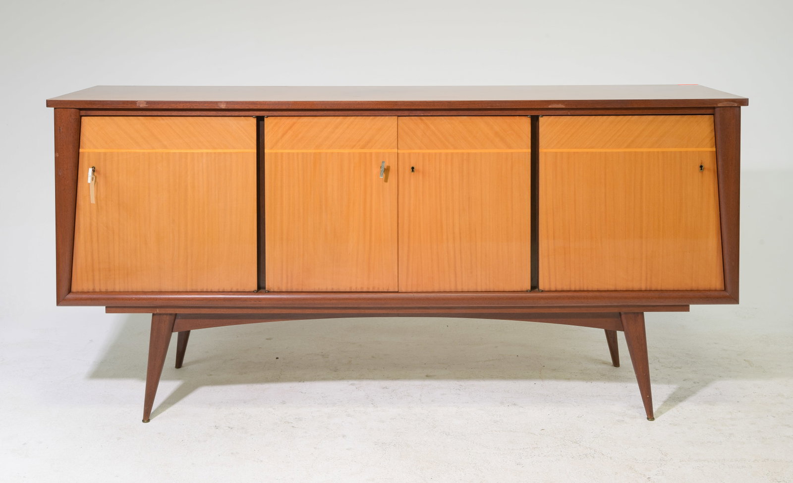 French Modernist / Art Deco Style Sideboard: French Modernist / Art Deco Style Sideboard - 38.5 in tall x 81.5 x 20.5