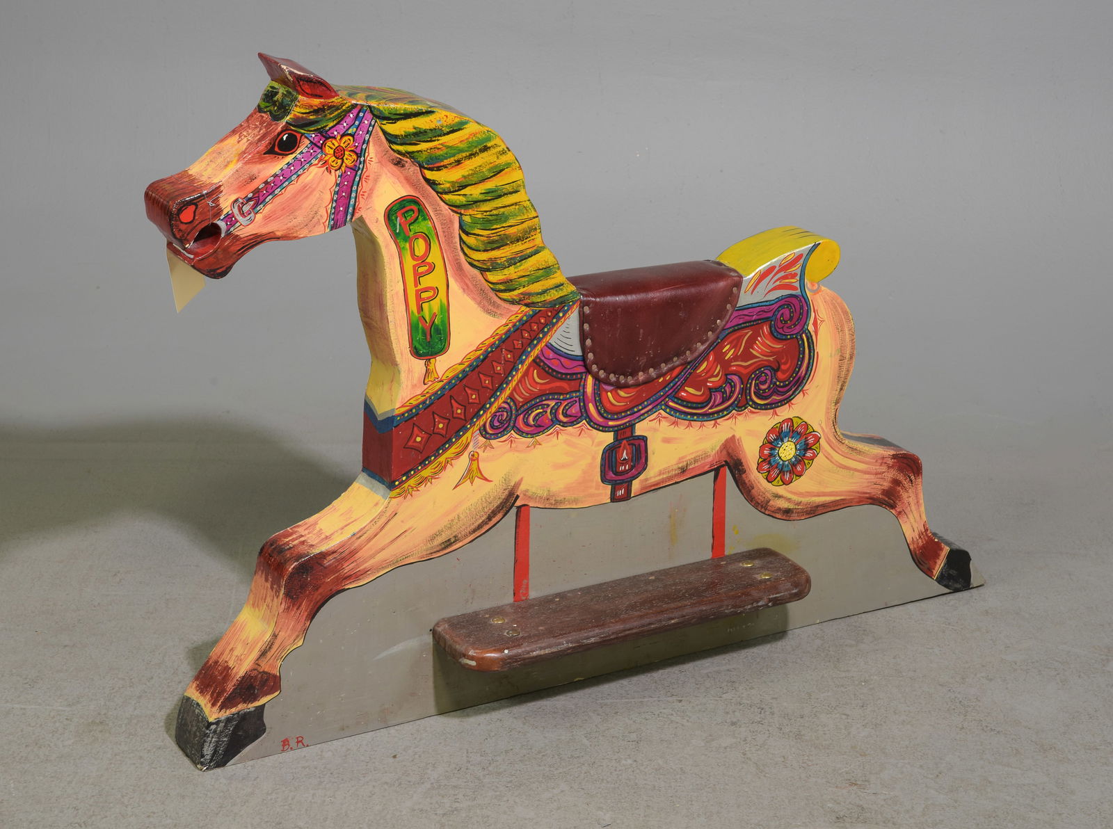 Vintage English Hand Painted Wood Horse