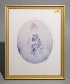 Framed Icart Print - "Persian Cat"