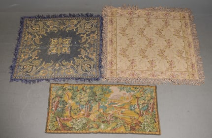 2 Hand Stitched Textiles & Needlepoint Tapestry