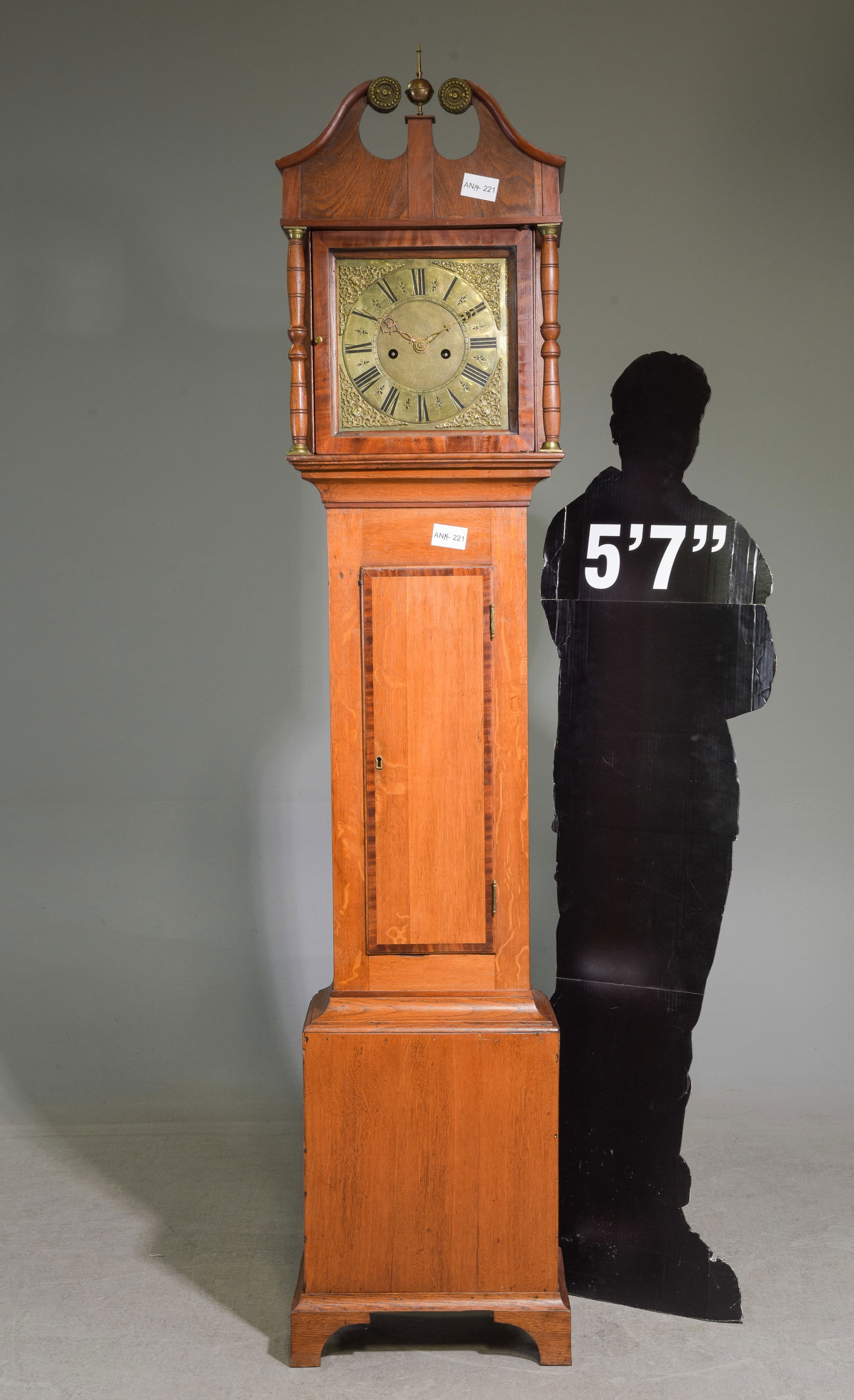 Danish Mahogany Grandfather / Longcase Clock (1 of 9)