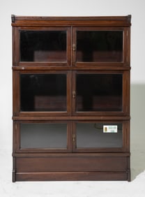 British Oak 3 Stack Lawyers Bookcase - Simpoles Chapter
