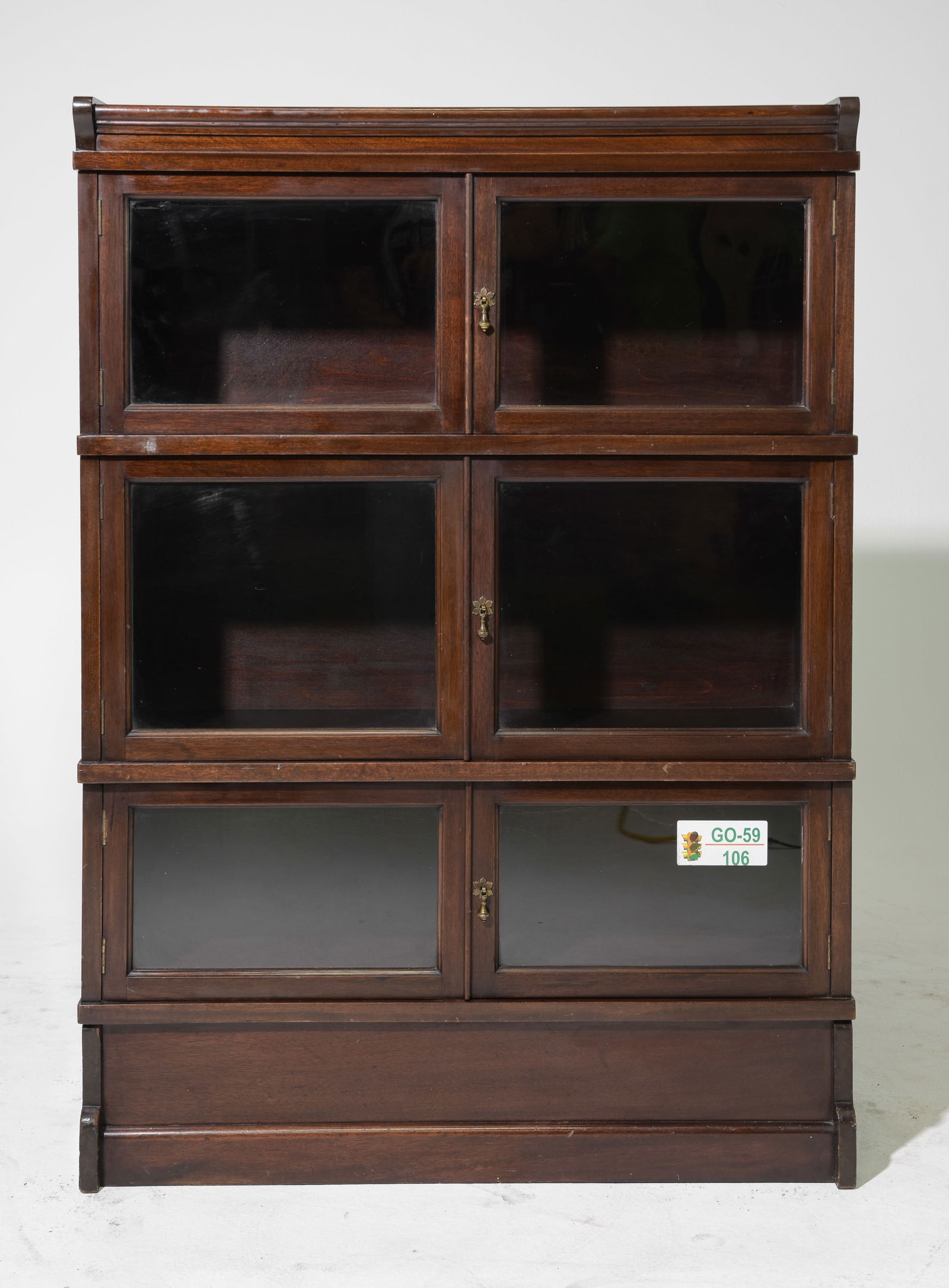 British Oak 3 Stack Lawyers Bookcase - Simpoles Chapter (1 of 4)