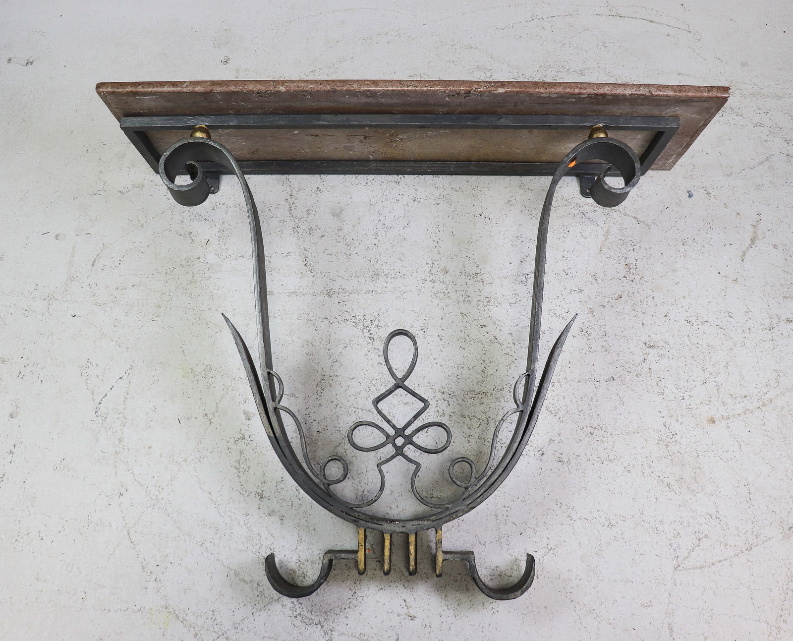 French Painted Iron Base Marble Top Console (1 of 3)