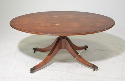 Danish Mahogany Oval Coffee Table