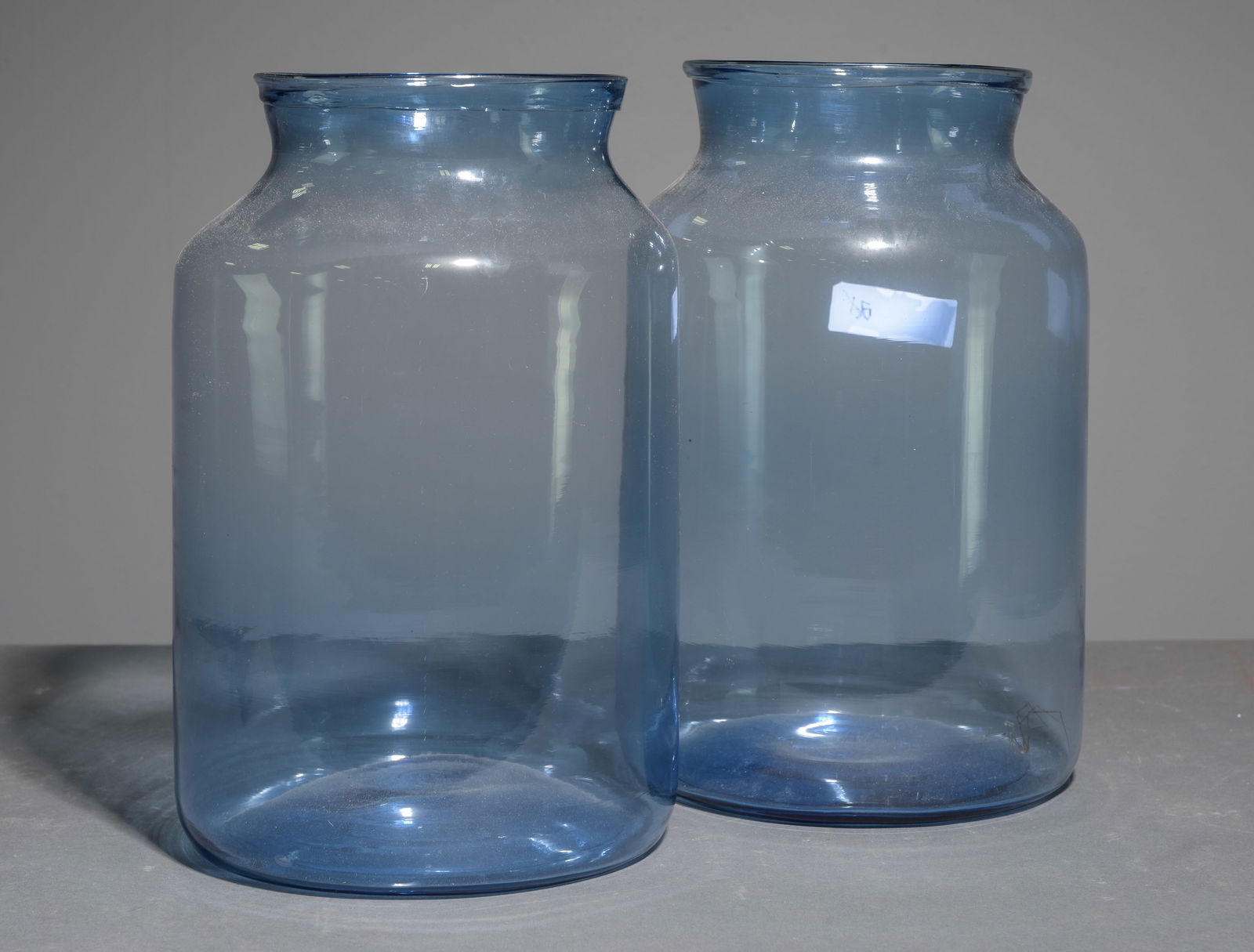 Two Blown Glass Blue Jars (1 of 4)