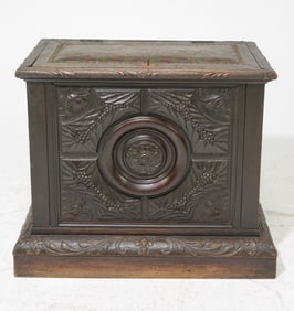 Renaissance Style Carved Oak Trunk