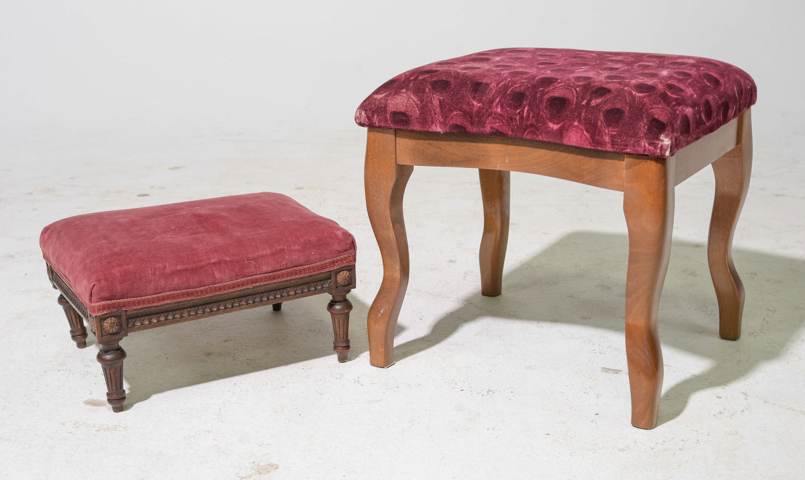Two Small French Upholstered Stools (1 of 3)