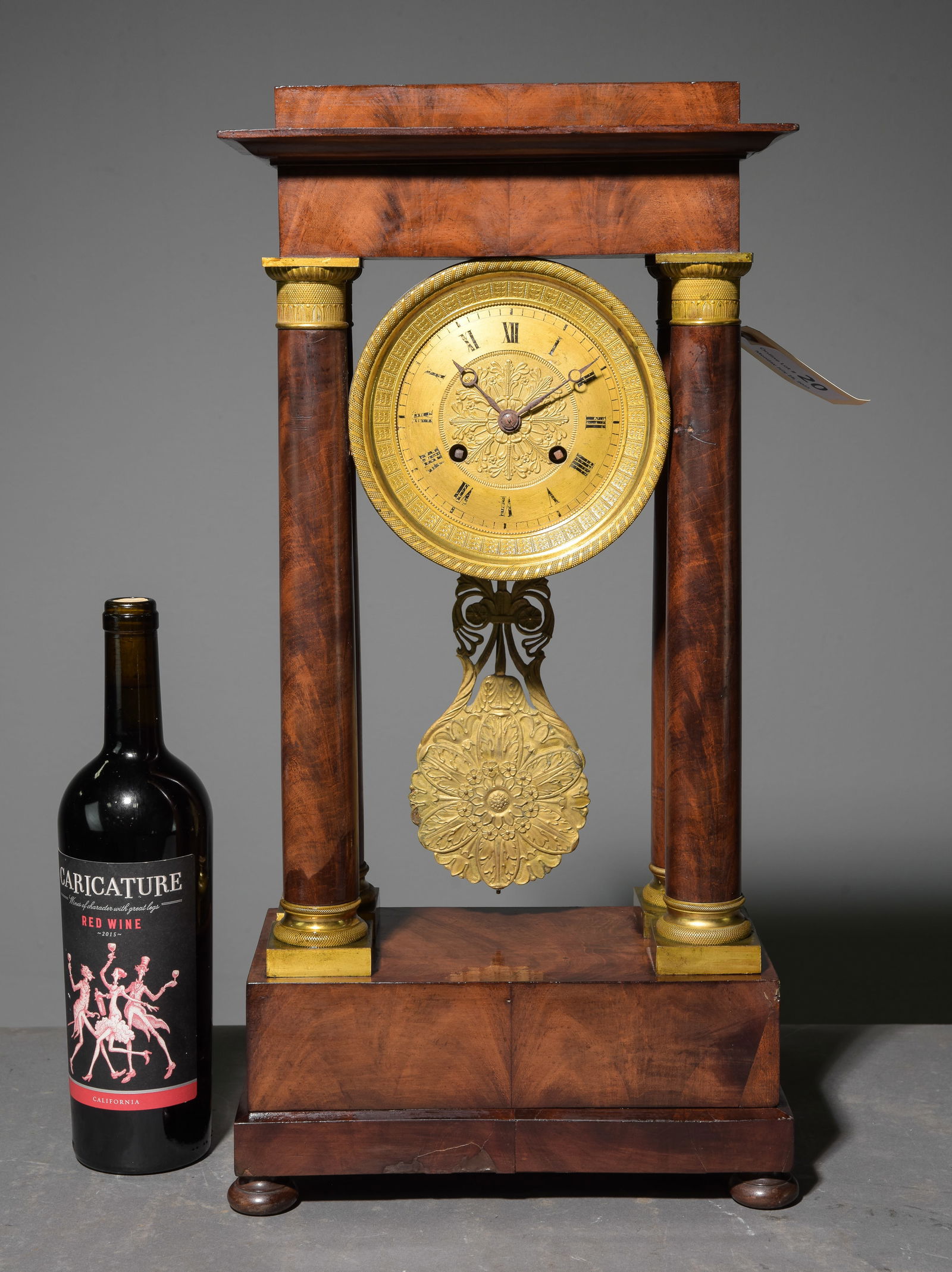 French Empire Style Mahogany Mantel Clock (1 of 6)