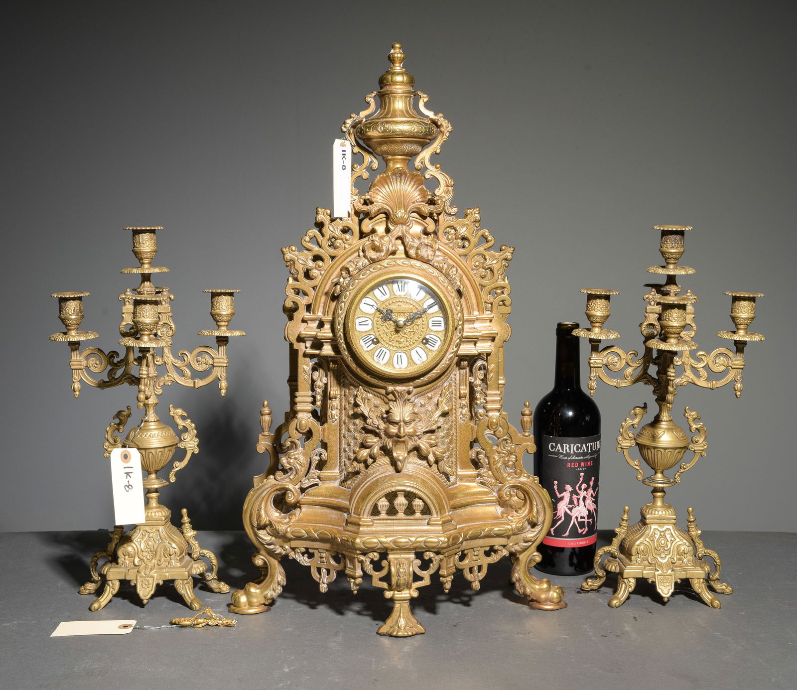 French Style Clock Set With Garnitures (1 of 5)