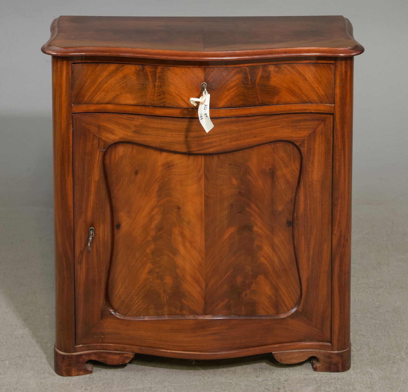 Danish Mahogany Hall / Side Cabinet: Danish Mahogany Hall / Side Cabinet - 30.5 in tall x 30 x 15