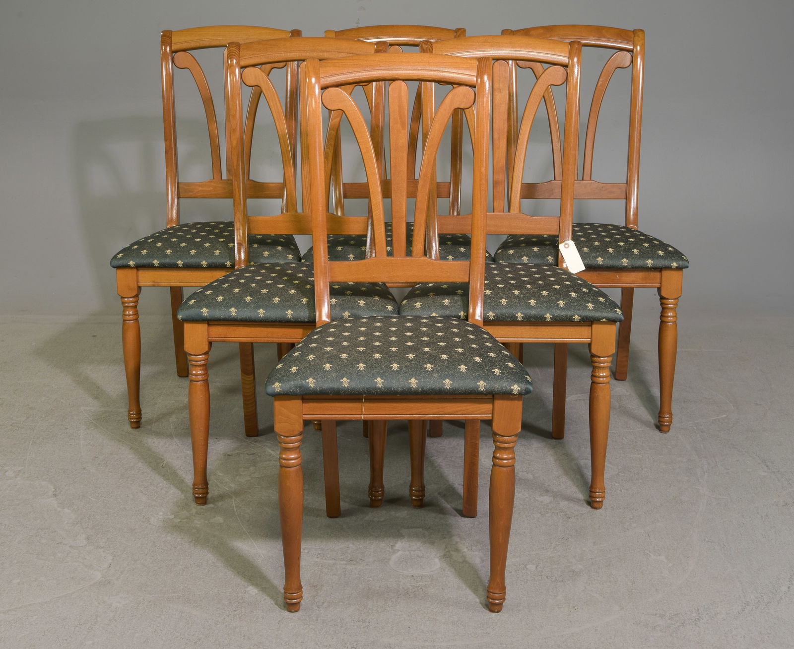 Louis Philippe Style Set of 6 Beech Wood Dining Chairs (1 of 4)
