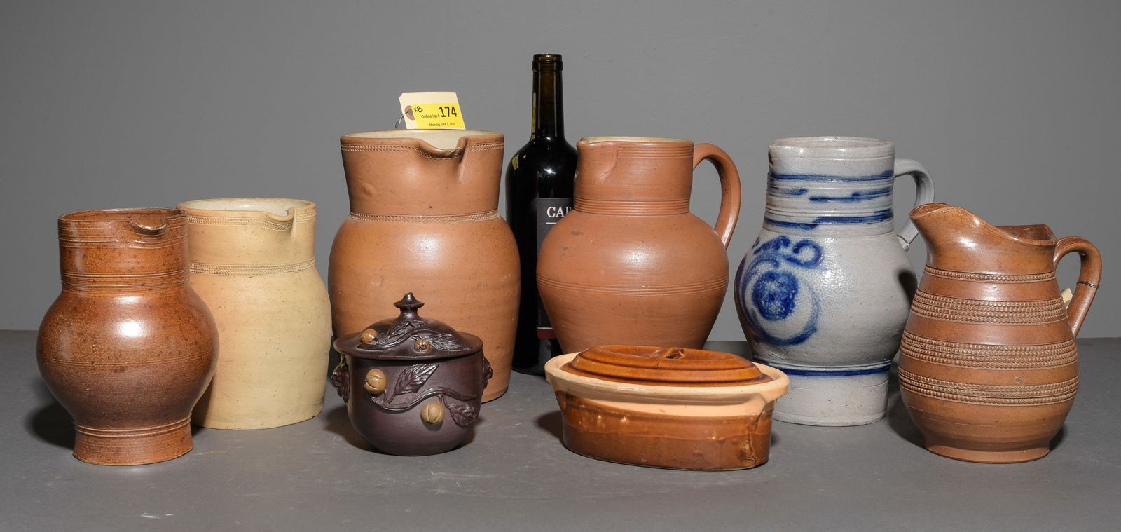 8 French Pottery & Salt Glaze Pitchers / Crocks (1 of 6)