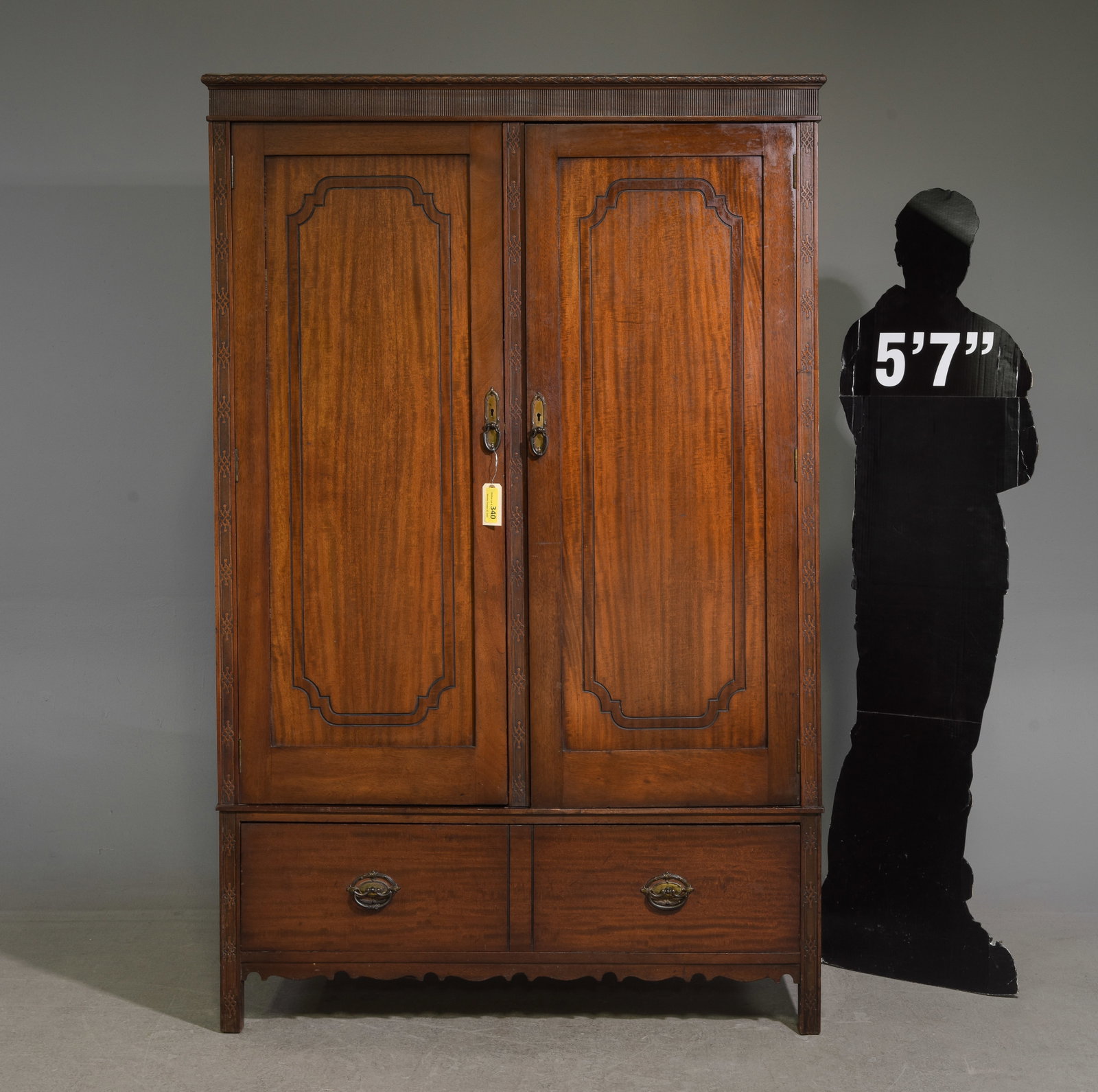 English Double Door Armoire / Robe: English Double Door Armoire / Robe - 73.25 in tall x 47.25 x 18.5