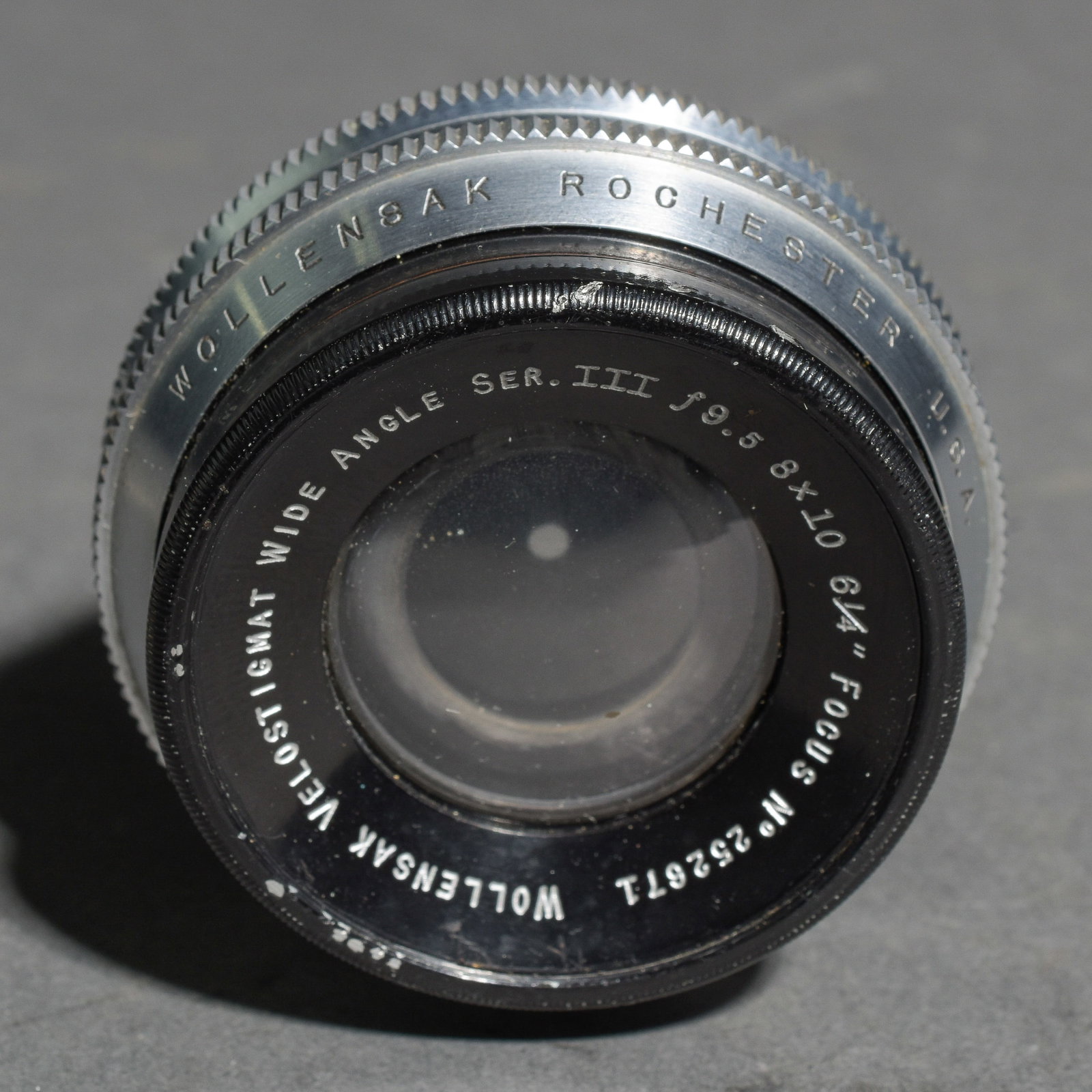 Velostigmat Wide Angle Ser. III: Item: Velostigmat Wide Angle Ser. III Brand: Wollensak Model/Serial Number: 252671