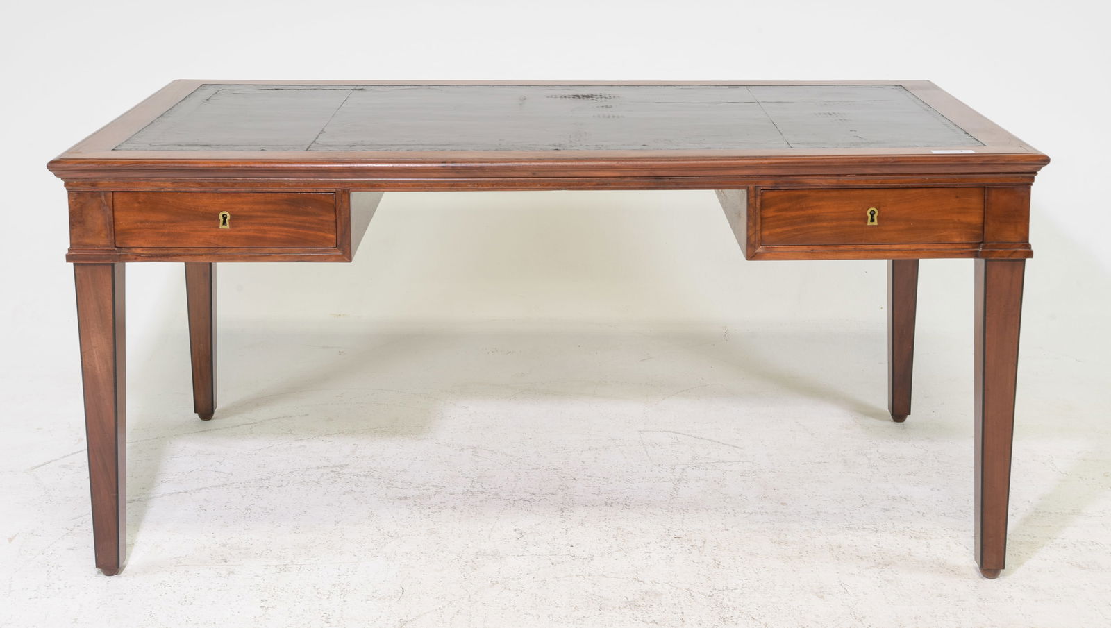 French Mahogany Leather Top Desk (1 of 8)