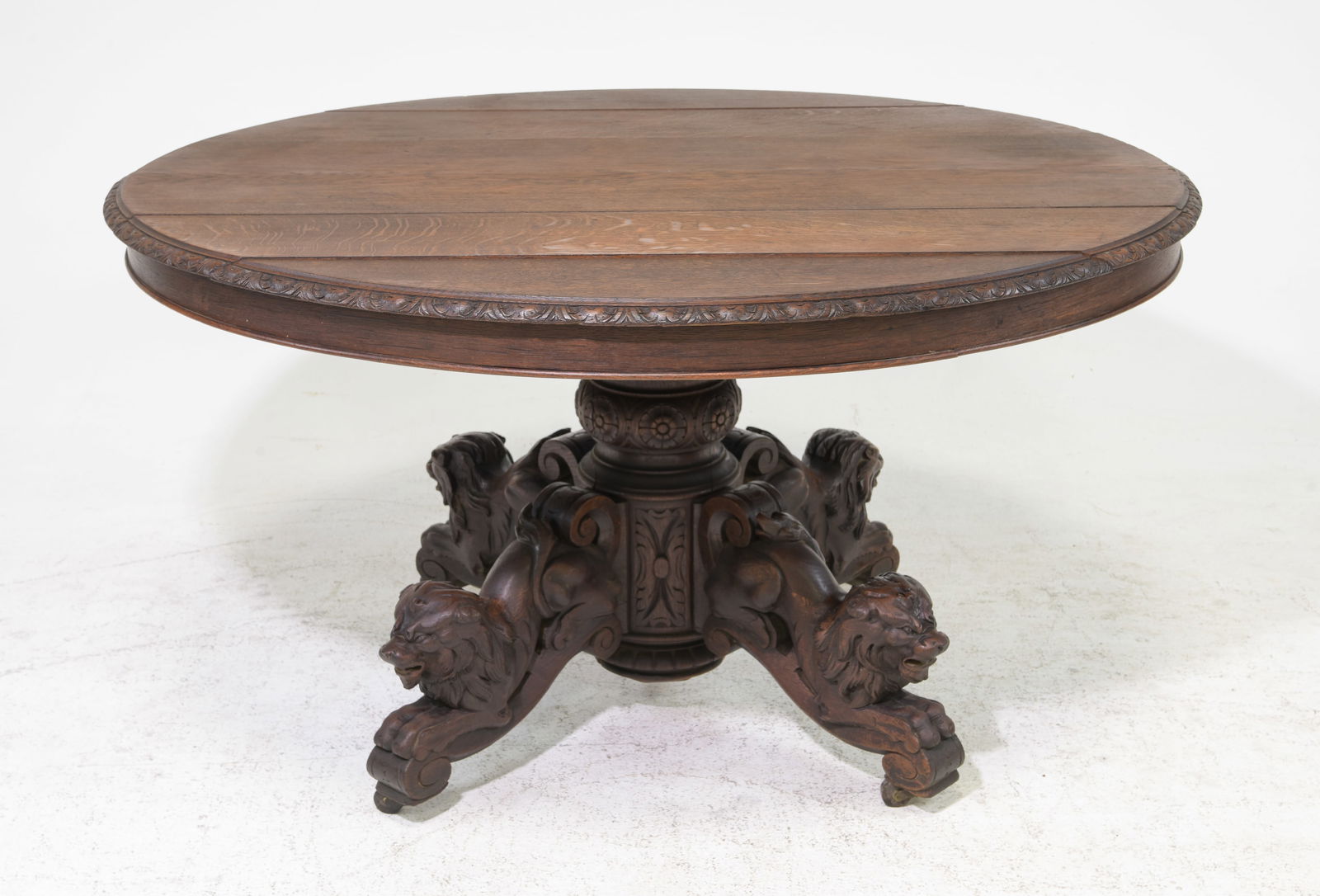 Henri II Style Carved Oak Hunt / Fox Table (1 of 7)