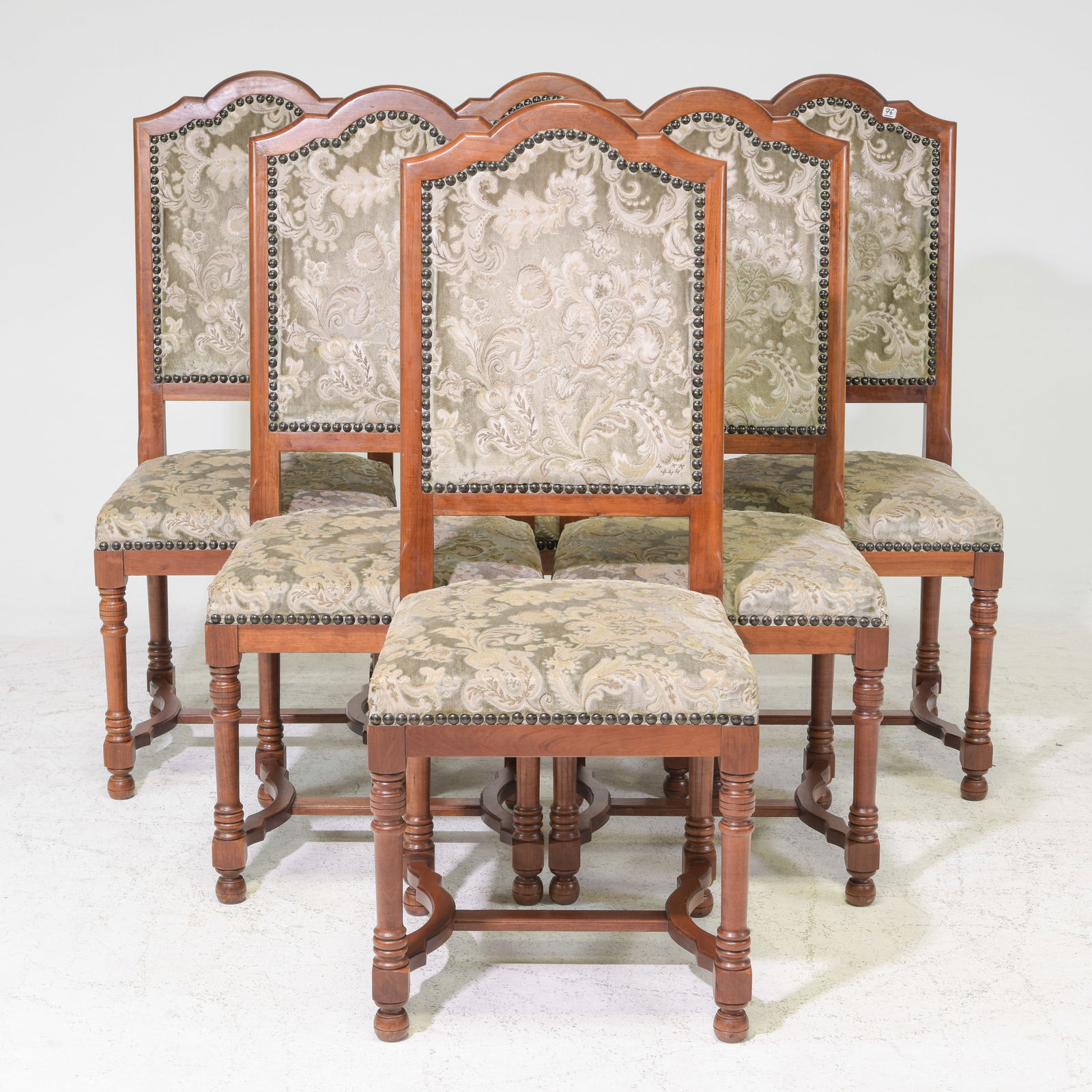 French Set of 6 Upholstered Dining Chairs (1 of 5)