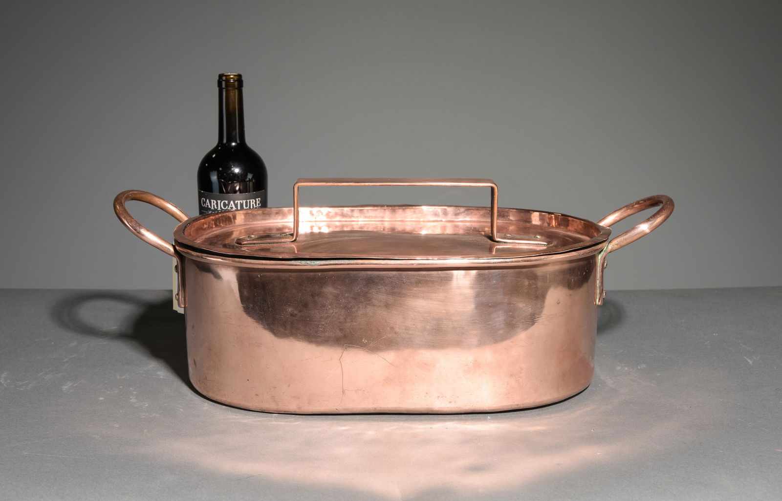 French Polished Copper Roasting Pot with Lid #1 (1 of 4)