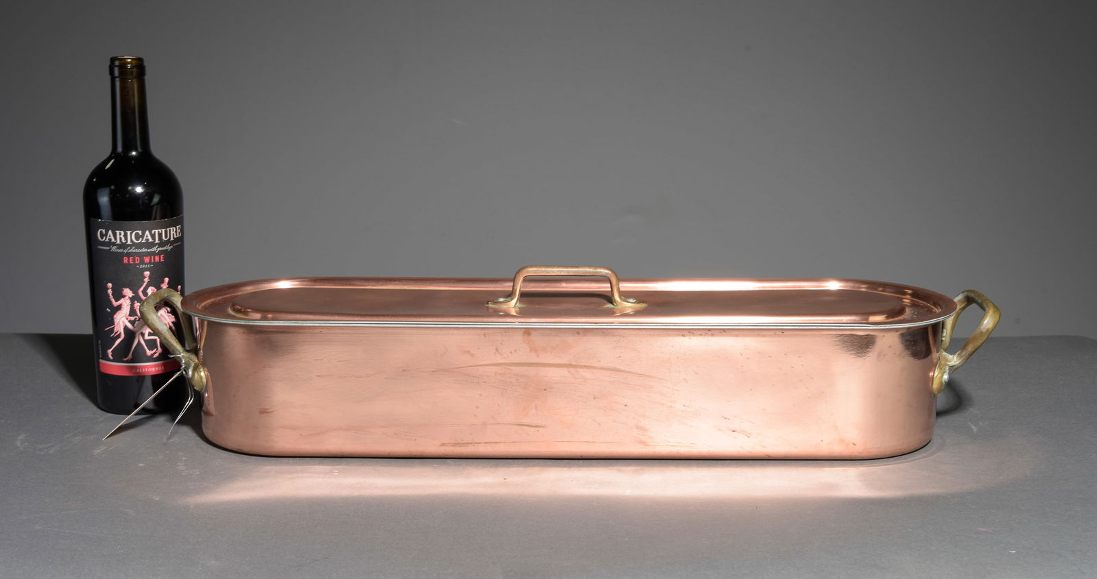 French Copper Fish Kettle / Steamer with Insert (1 of 3)