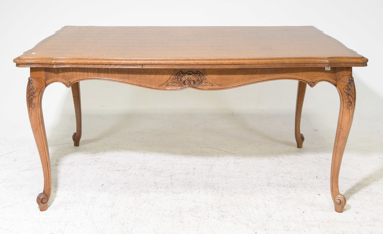 Louis XV Style Oak Draw Leaf Dining Table (1 of 4)