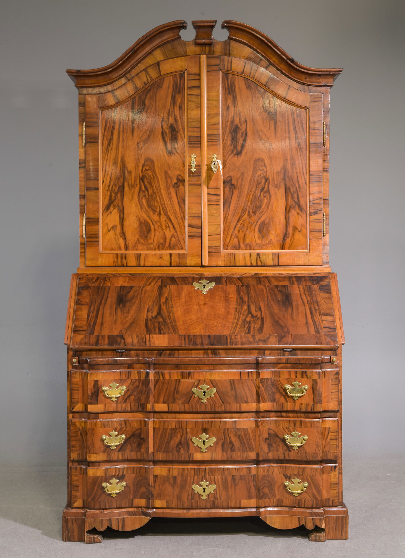 Danish Walnut Secretary Bookcase: Danish Walnut Secretary Bookcase - 83.5 in tall x 44 x 22.5