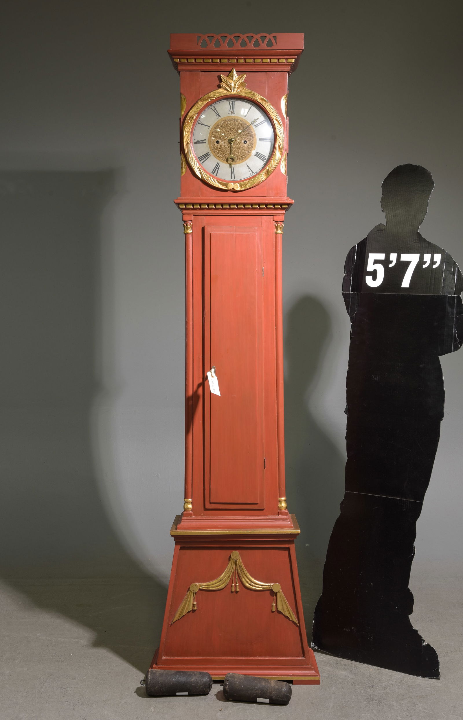 Danish Painted Longcase / Grandfather Clock (1 of 5)