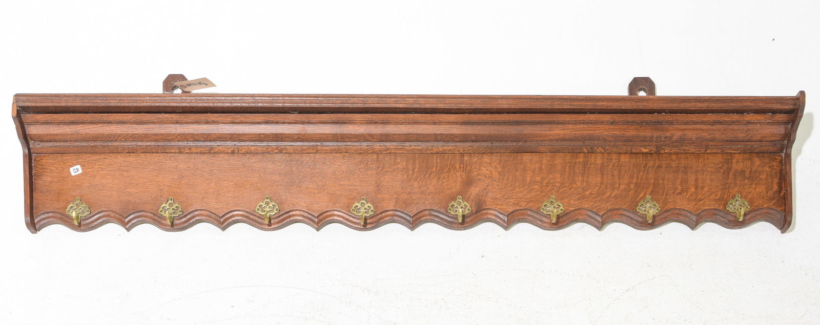 French Large Oak Wall Rack with Hooks #3 (1 of 4)