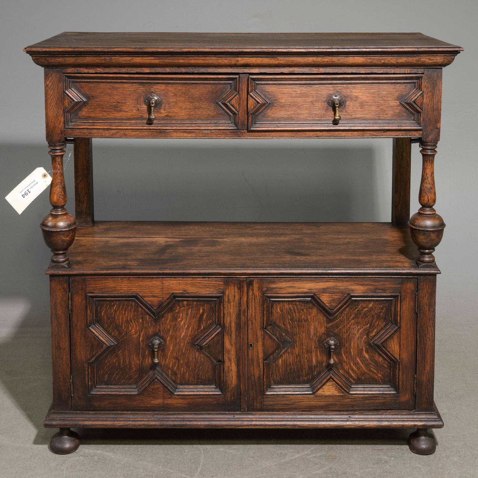 Jacobean Carved Oak Server / Buffet (1 of 6)