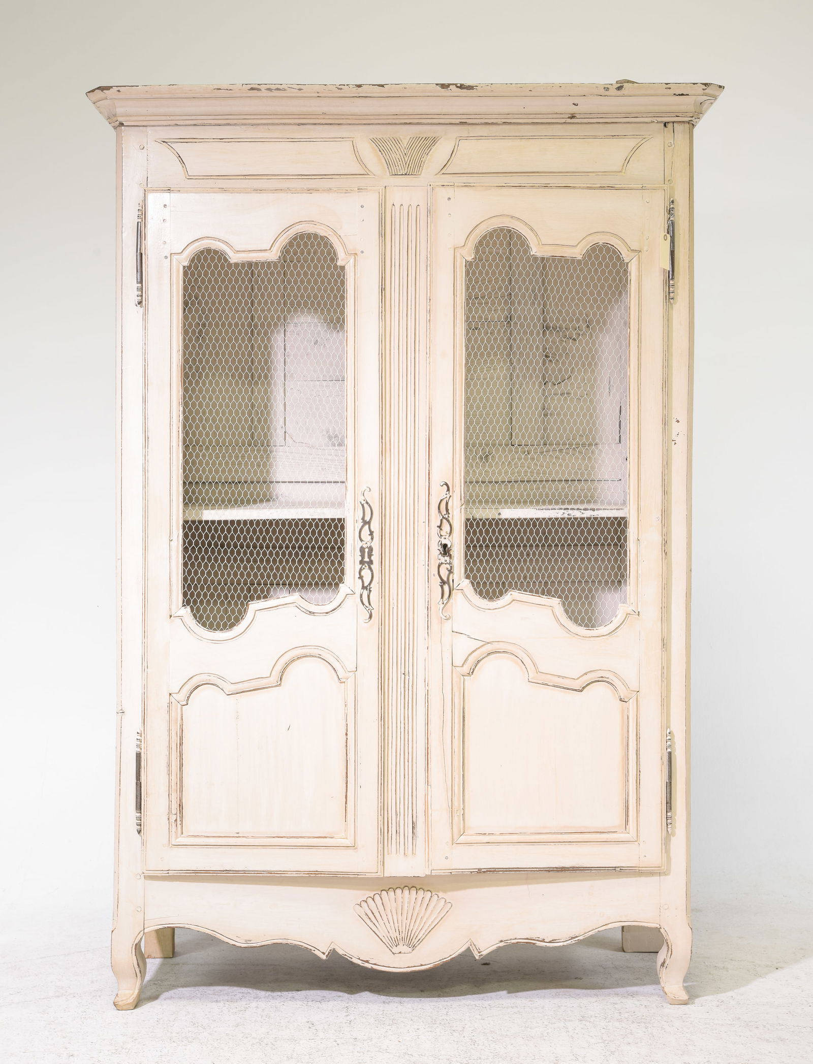 Louis XV Style Painted Grilled Door Cupboard (1 of 3)