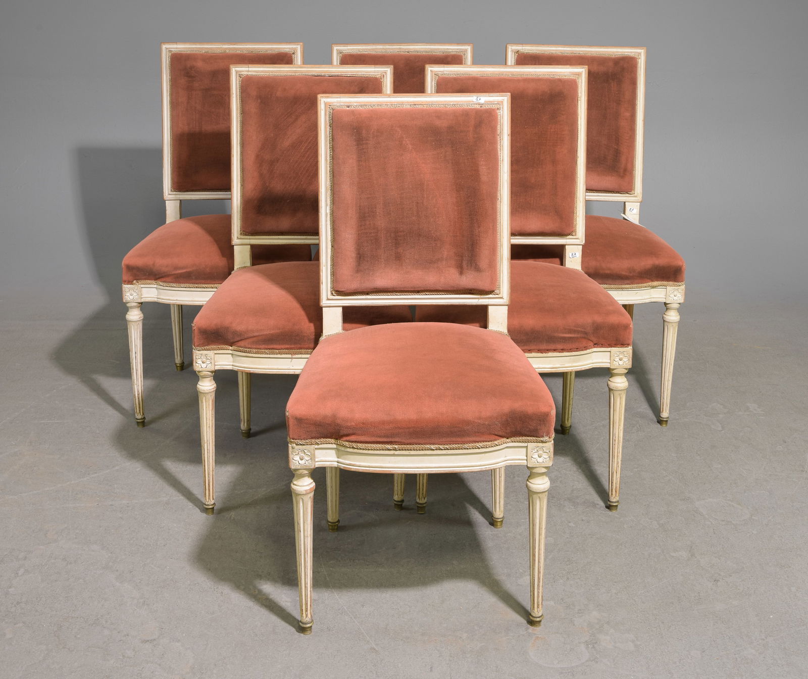 Set Of 6 Louis XVI Style Painted Dining Chairs (1 of 5)