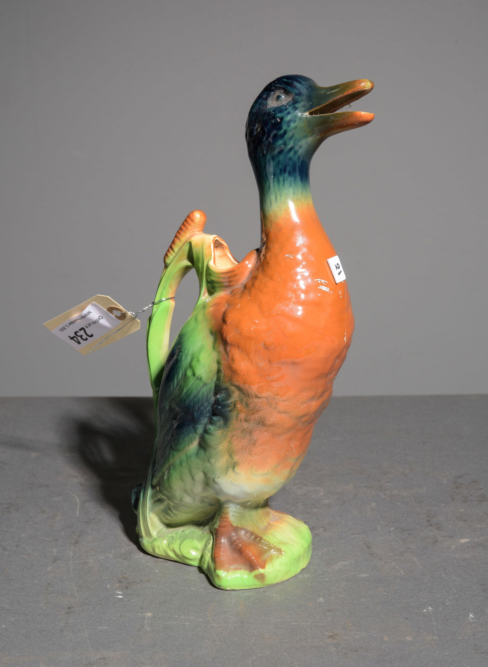 French Majolica Duck Pitcher (1 of 4)