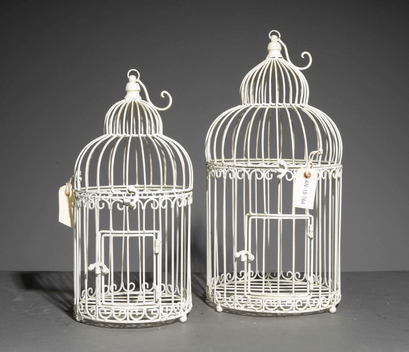 2 Painted Metal Bird Cages (1 of 3)