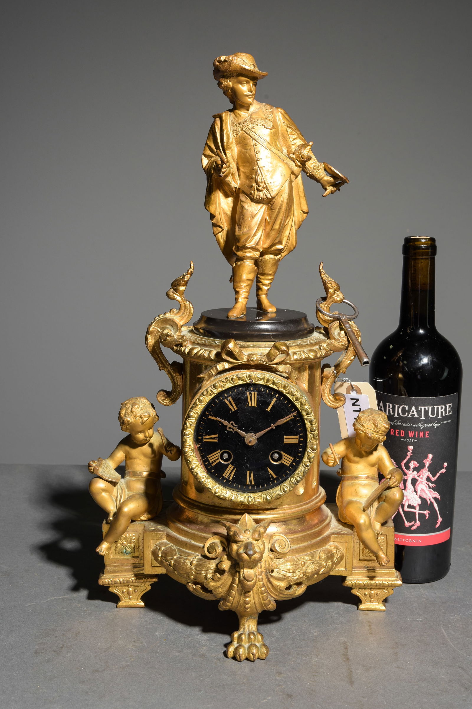Napoleon III Style Figural Mantle Clock (1 of 5)