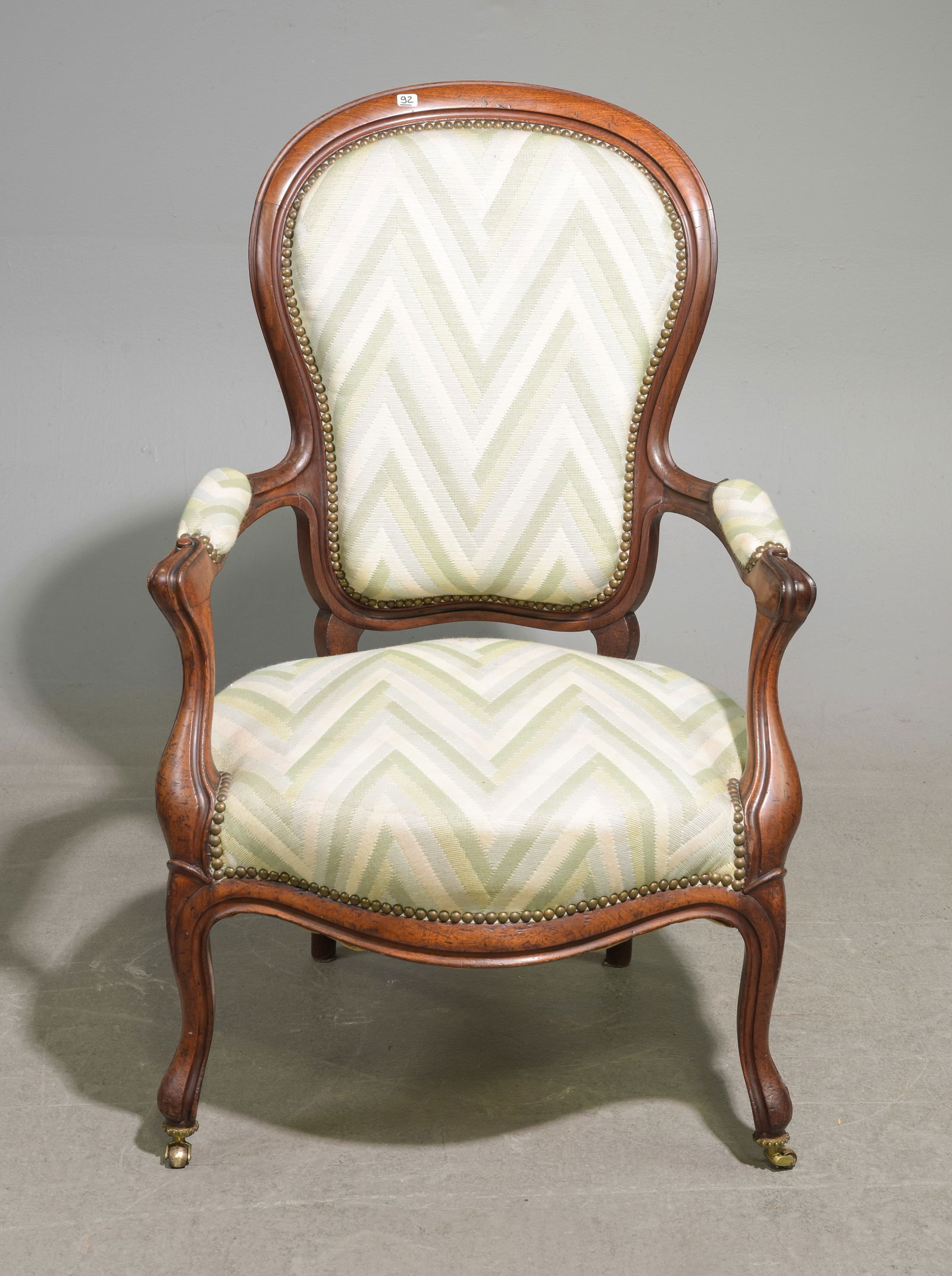 Louis Philippe Style Upholstered Arm Chair (1 of 5)