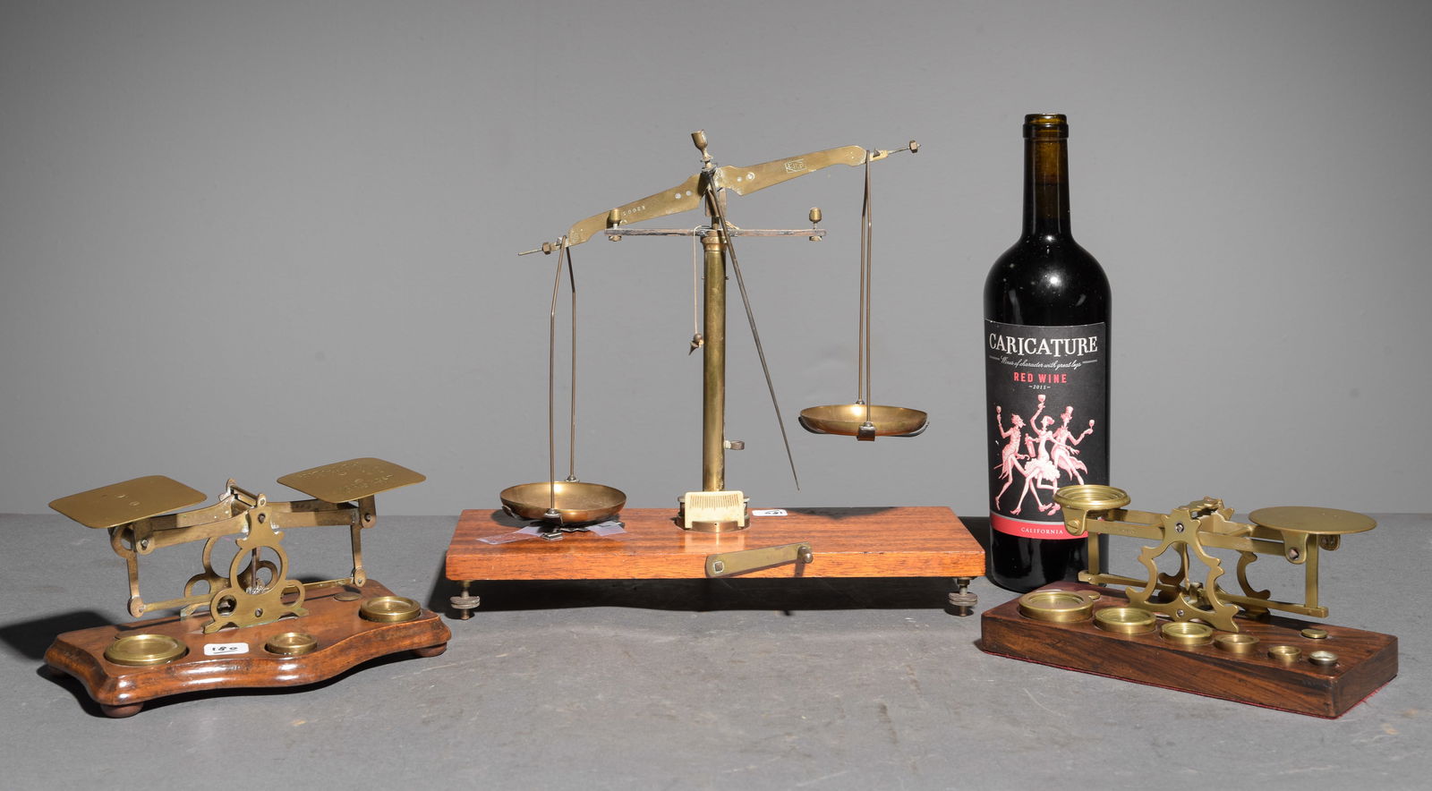 3 French Brass Jewelers / Gold Scales (1 of 6)