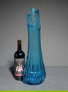 American Blue Glass Swung Vase