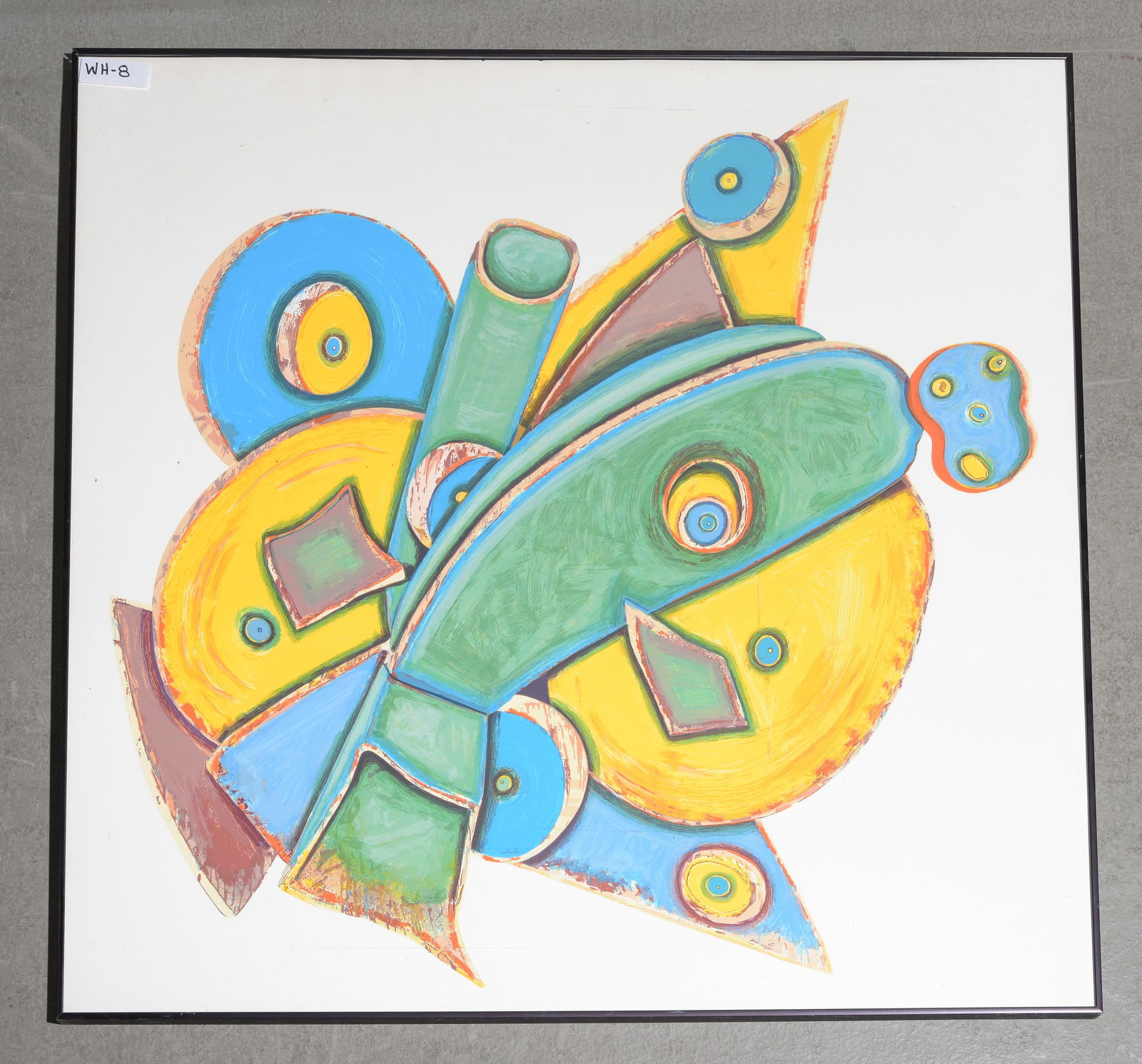 Elizabeth Murray Framed Print "The Clock": Elizabeth Murray Framed Print "The Clock" - 38 in tall x 38.25 x 1 - There are no noticeable signatures or certificates to authenticate this piece. The original was created in 1993. The description fo
