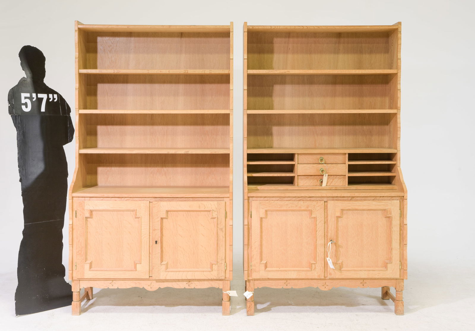 2 Danish Oak Bookshelves / Wall Units (1 of 9)