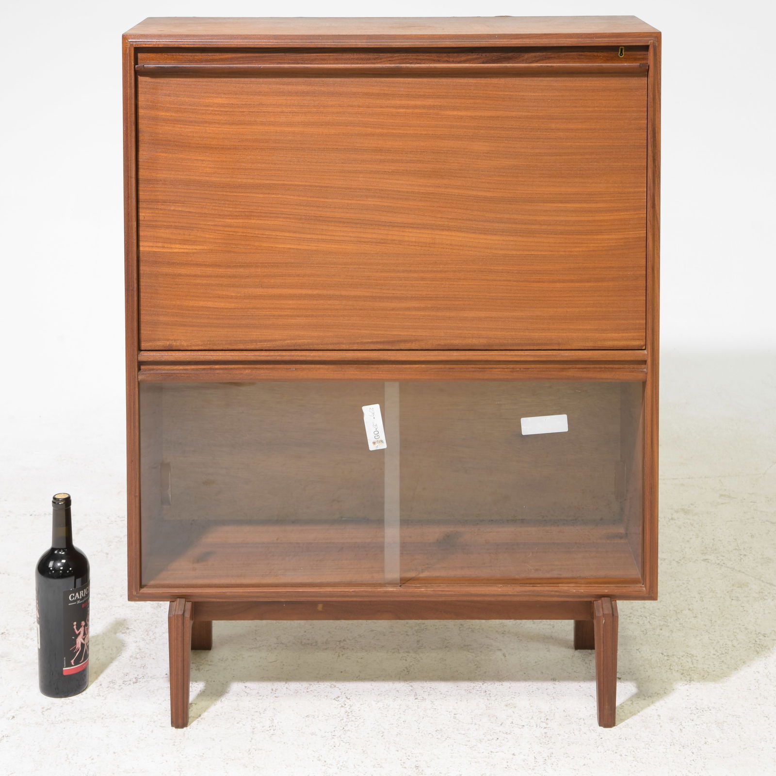 Mid Century Modern Drop Front Desk - Beaver & Tapley: Danish Modern Style Drop Front Desk by Beaver & Tapley - 40 in tall x 30 x 11