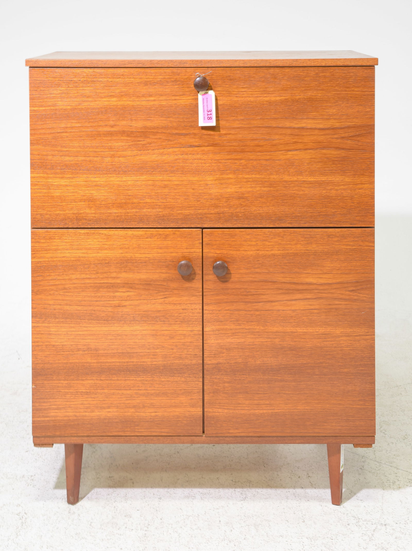 Mid Century Modern Cocktail Cabinet: Danish Modern Style Cocktail / Bar Cabinet - 42 in tall x 32 x 18