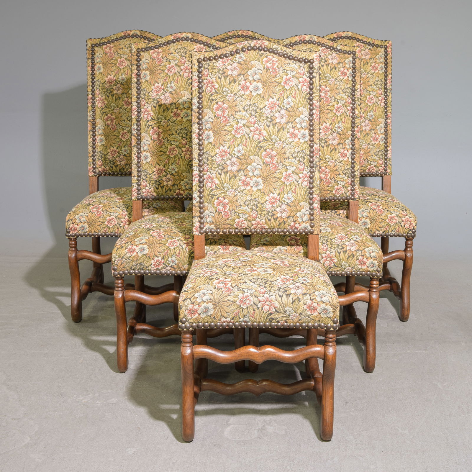 French Mouton Style Set of 6 High Back Dining Chairs (1 of 4)