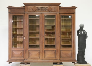 Henri II Style Monumental Bookcase / Cupboard