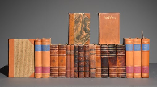 20 Assorted European Leather Bound Books #2