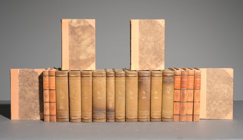 20 Assorted European Leather Bound Books #4