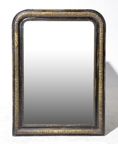 Louis Philippe Style Gold & Black Framed Mirror