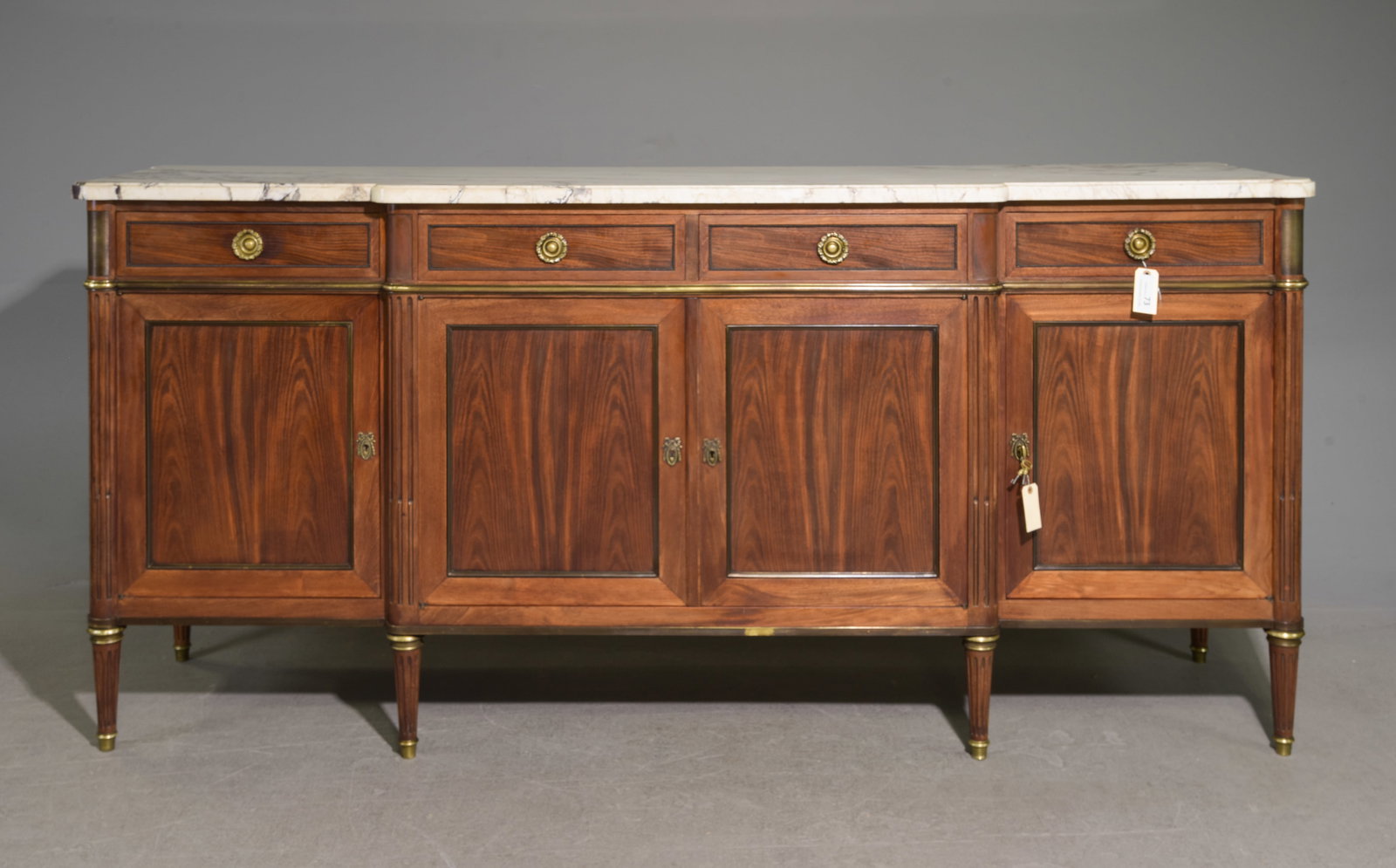Louis XVI Style Marble Top Sideboard / Enfilade (1 of 5)