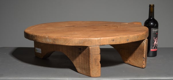 European Large Waxed Footed Bread Board #1