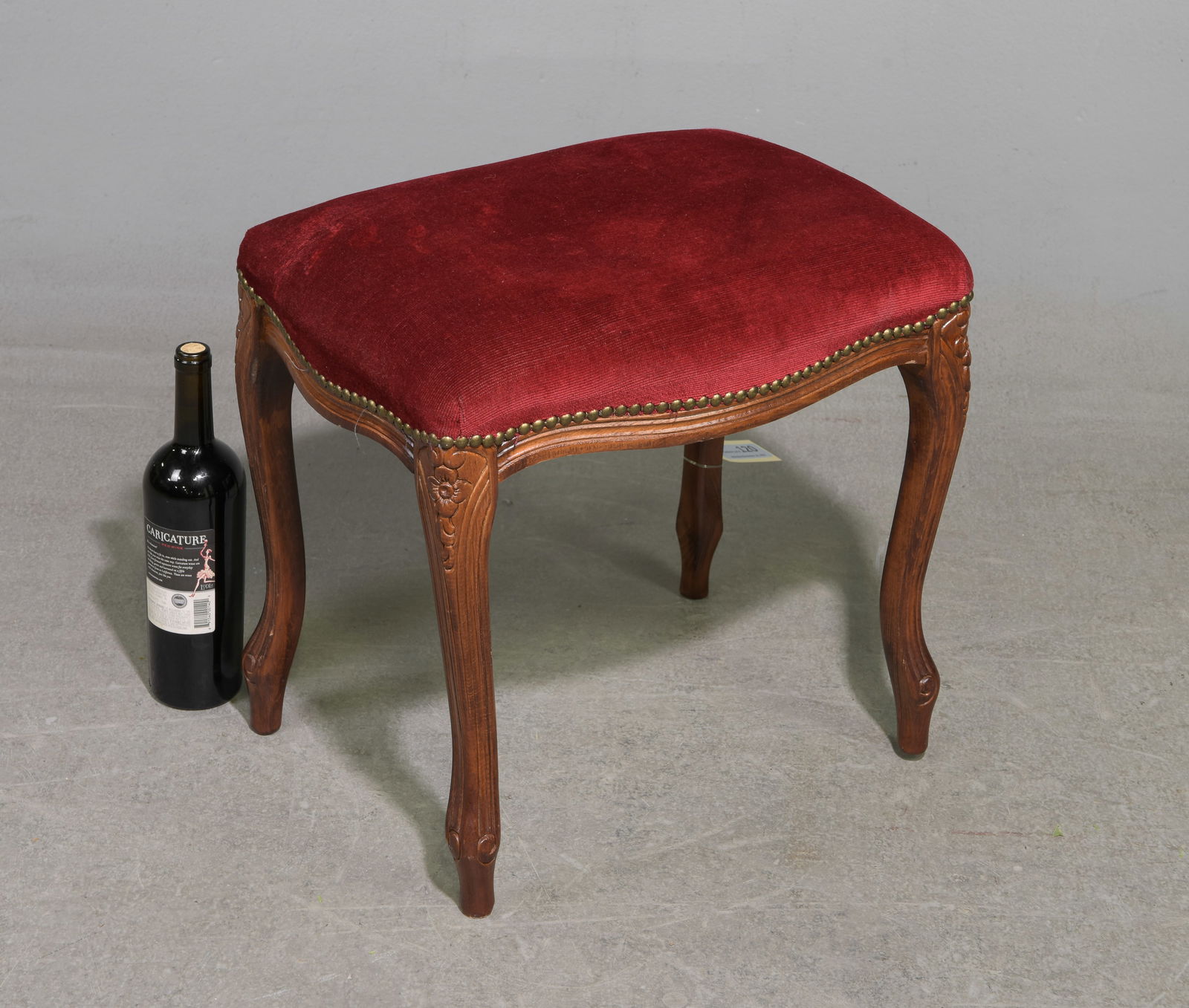 Louis XV Style Upholstered Foot Stool (1 of 3)