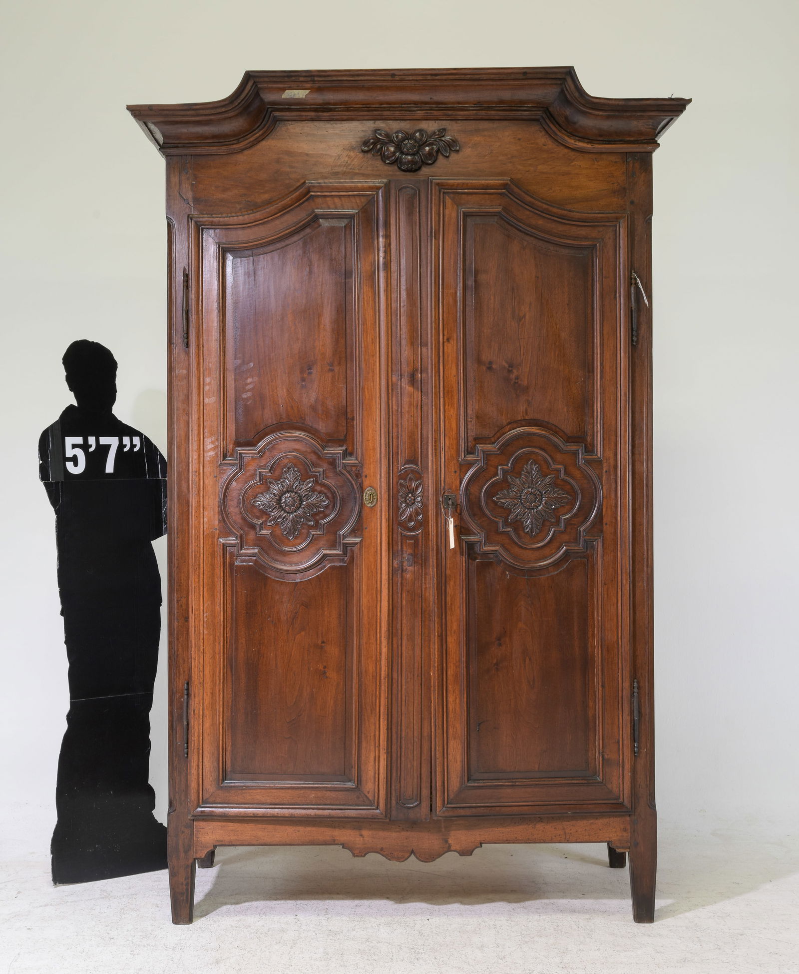 French Large Double Door Walnut Armoire (1 of 7)